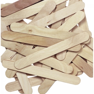 Jumbo Craft Sticks, Natural, 6" x .75", 100 Pieces