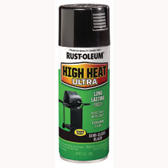 High Heat Enamel Spray Paint, Semi-Gloss Black, 12 oz Aerosol Can