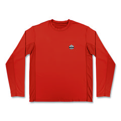 Chill-Its 6689 Cooling Long Sleeve Sun Shirt with UV Protection, Large, Orange