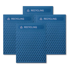 Medium Prelabeled Recycled Waste Panels for Tailor and Landmark Series Containers, 20.72" x 0.5" x 27.95", Blue, 4/Carton