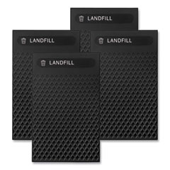 Large Prelabeled Landfill Waste Panels for Tailor and Landmark Series Containers 20.72" x 0.5" x 34.33", Black, 4/Carton