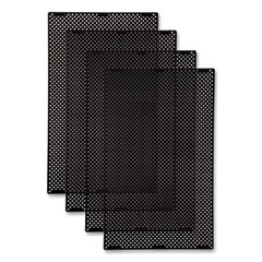 Large General Purpose Perforated Panels for Tailor and Landmark Series Containers, 20.72" x 0.5" x 34.33", Black, 4/Carton