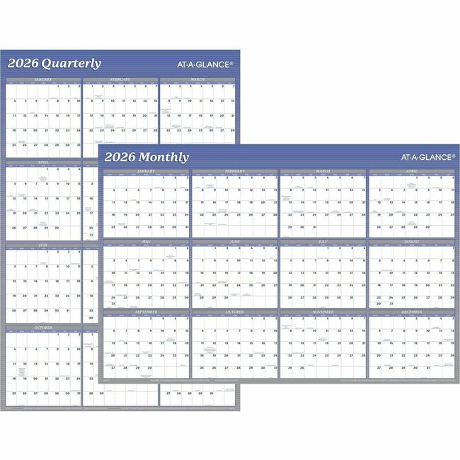 At-A-Glance Vertical Horizontal Reversible Erasable Wall Calendar