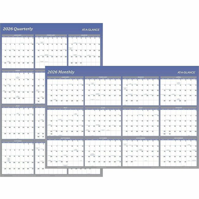 At-A-Glance Vertical Horizontal Reversible Erasable Wall Calendar