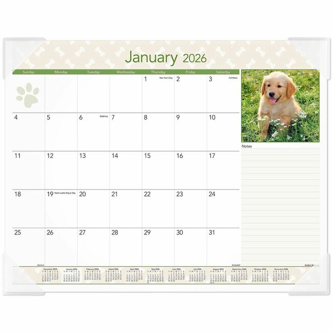 At-A-Glance Puppies Desk Pad