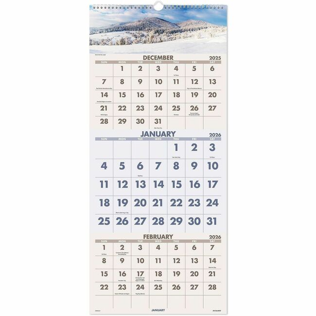 At-A-Glance Scenic 3-Month Wall Calendar