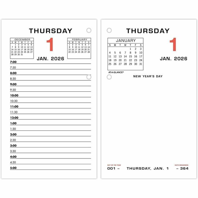 At-A-Glance Loose-Leaf Desk Calendar Refill