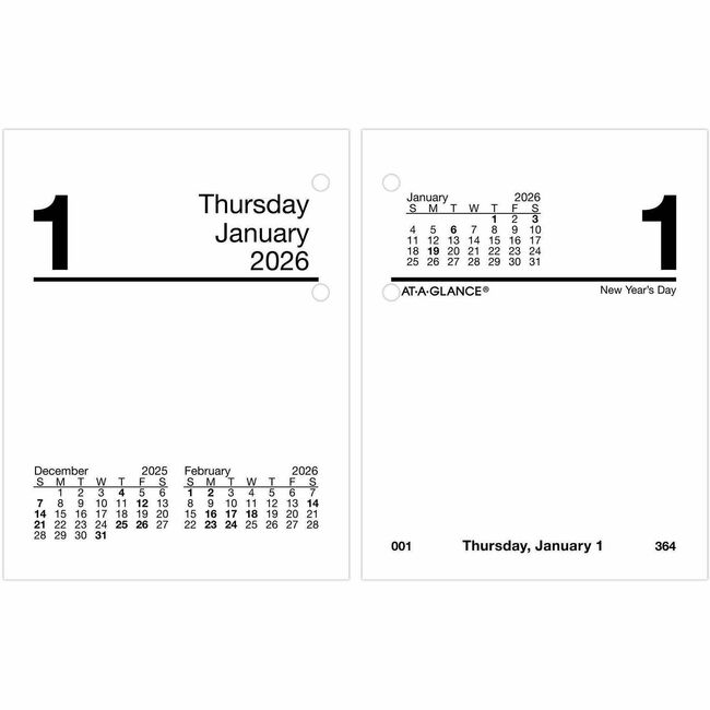 At-A-Glance Loose-Leaf Desk Calendar Refill