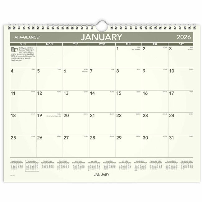 At-A-Glance Recycled Wall Calendar