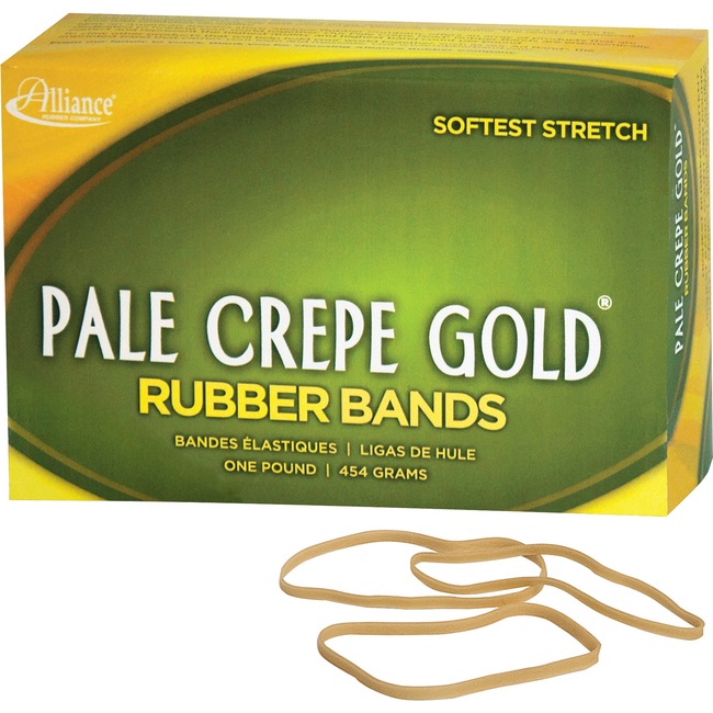 Alliance Rubber Pale Crepe Gold Rubber Bands