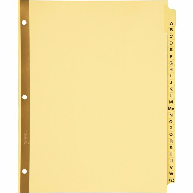 Avery® Laminated Dividers - Gold Reinforced
