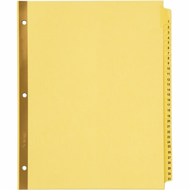 Avery® Laminated Dividers - Gold Reinforced