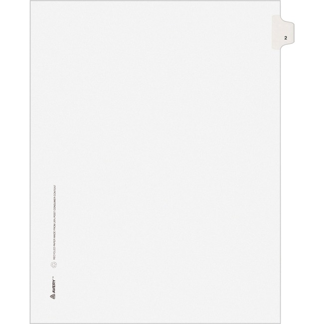 Avery® Individual Legal Exhibit Dividers - Avery Style - Unpunched