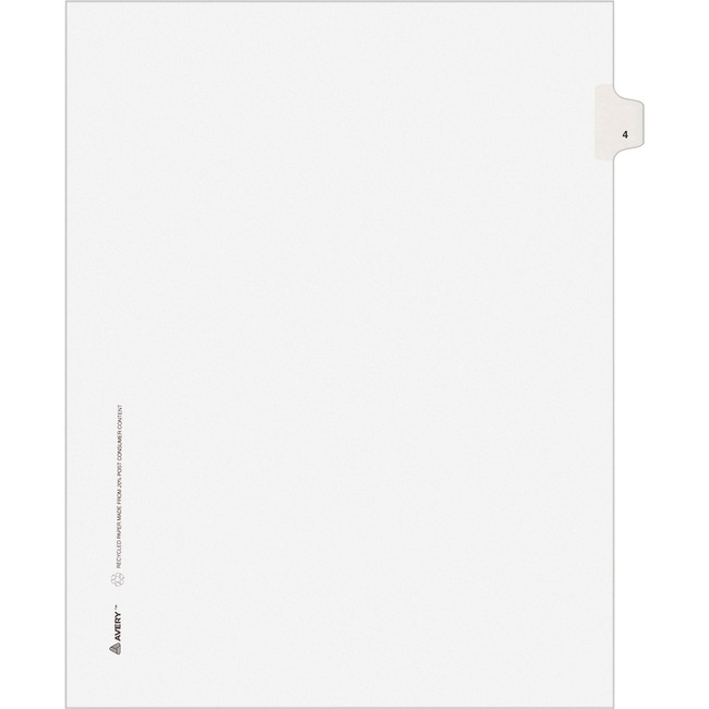 Avery® Individual Legal Exhibit Dividers - Avery Style - Unpunched