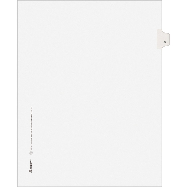 Avery® Individual Legal Exhibit Dividers - Avery Style - Unpunched