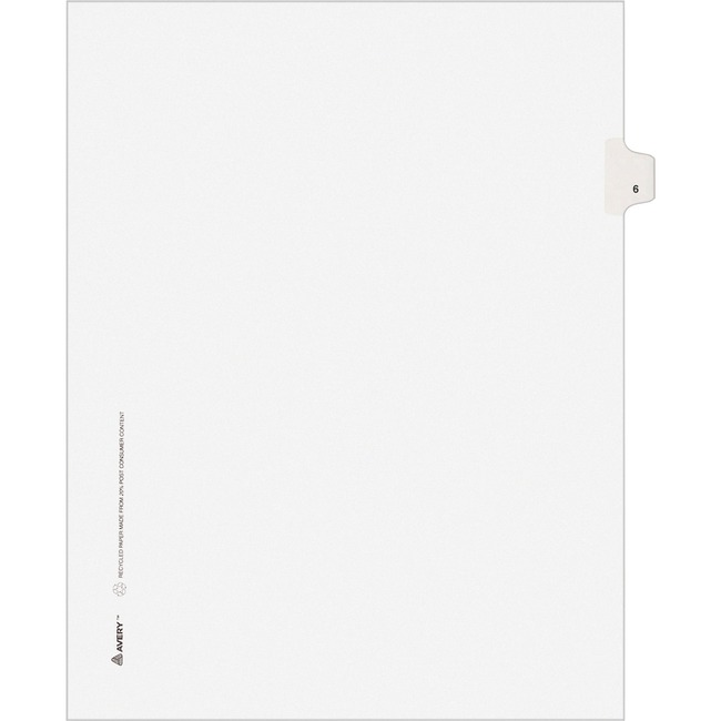 Avery® Individual Legal Exhibit Dividers - Avery Style - Unpunched