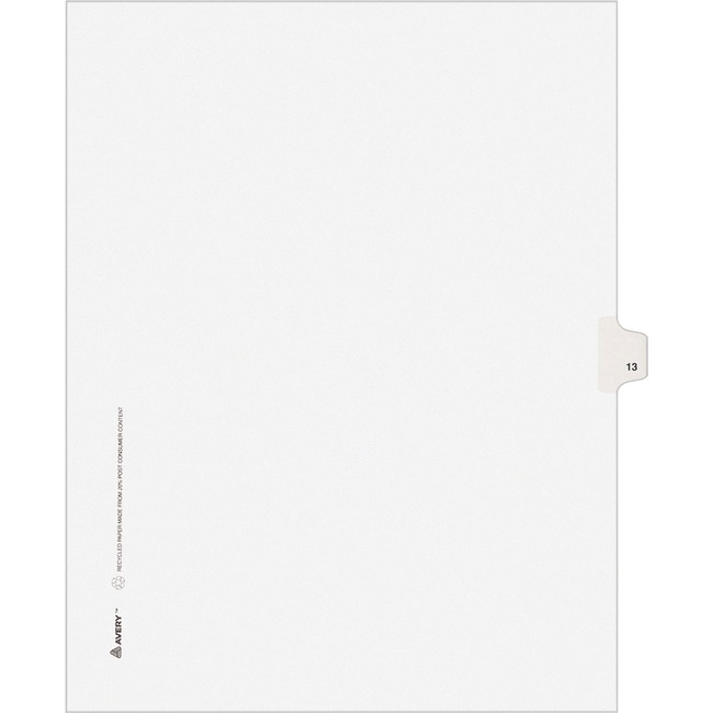 Avery® Individual Legal Exhibit Dividers - Avery Style - Unpunched