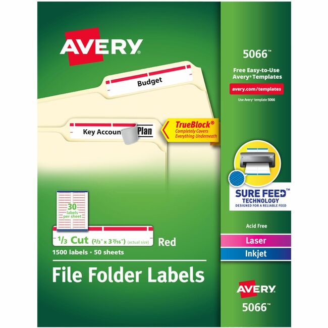 Avery&reg; TrueBlock File Folder Labels