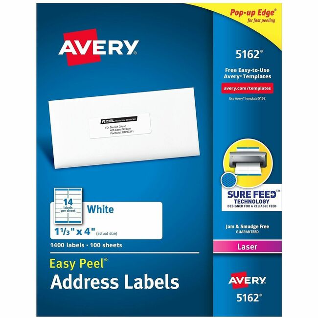 Avery® Easy Peel Mailing Laser Labels