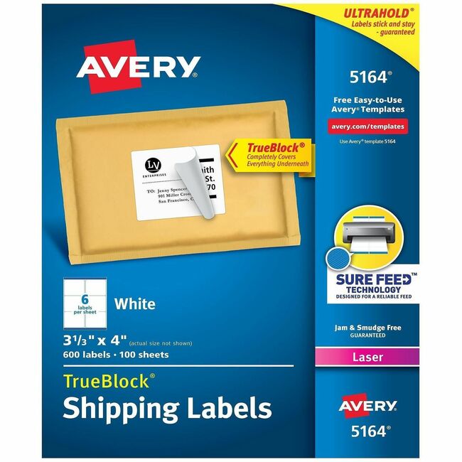 Avery&reg; Shipping Labels, 3-1/3