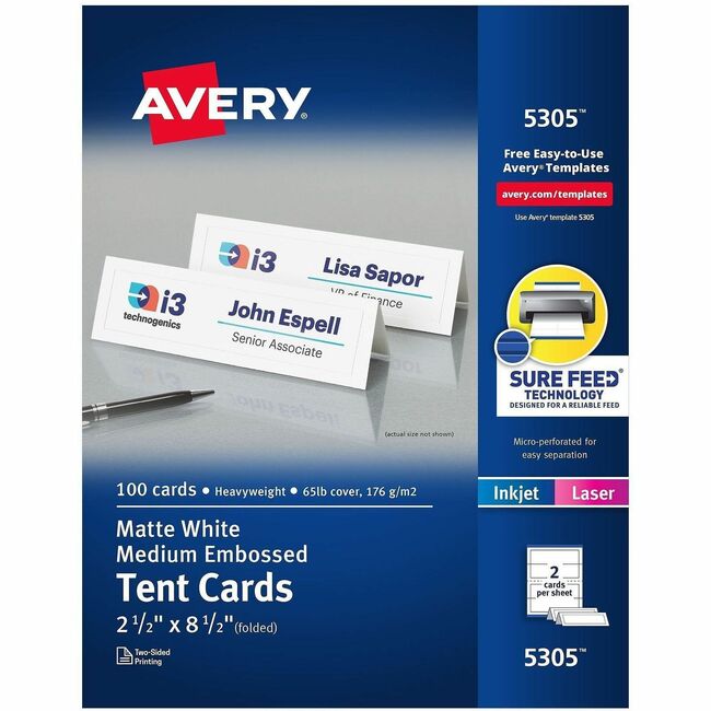 Avery&reg; Tent Cards, 2-1/2