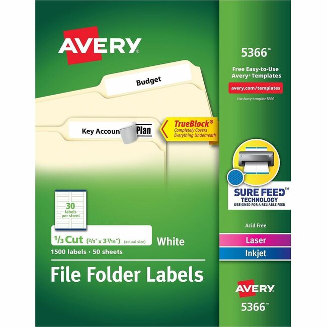 Avery&reg; File Folder Labels, 2/3