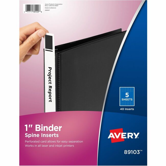 Avery&reg; Binder Spine Inserts