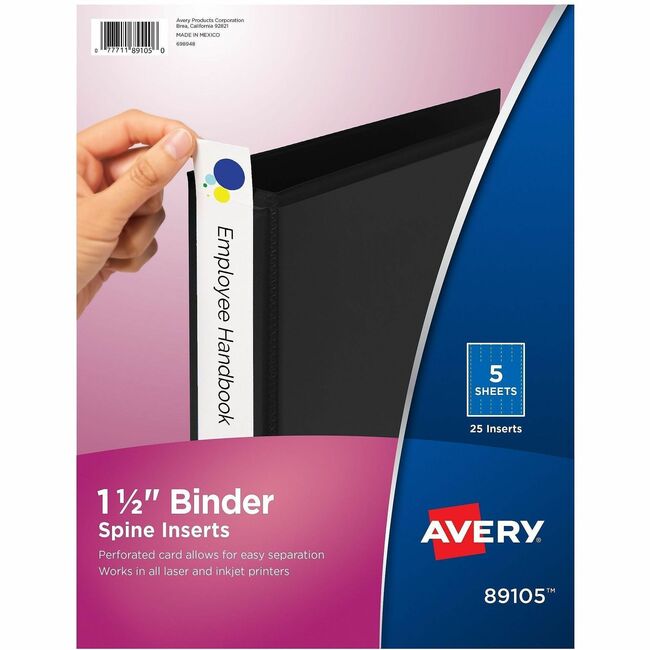 Avery® Binder Spine Inserts