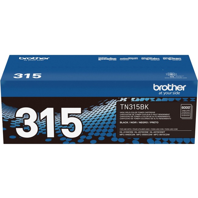 Brother TN315BK Original Laser Toner Cartridge - Black - 1 Each
