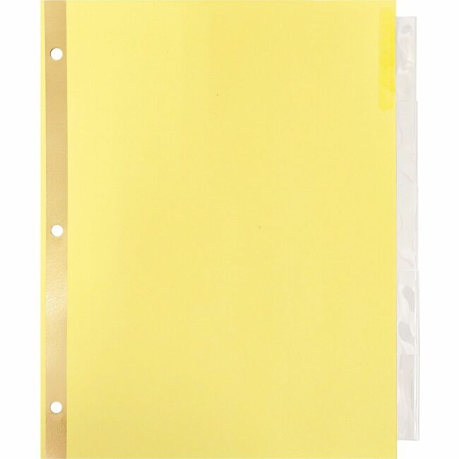 Business Source Insertable 5-Tab Ring Binder Indexes