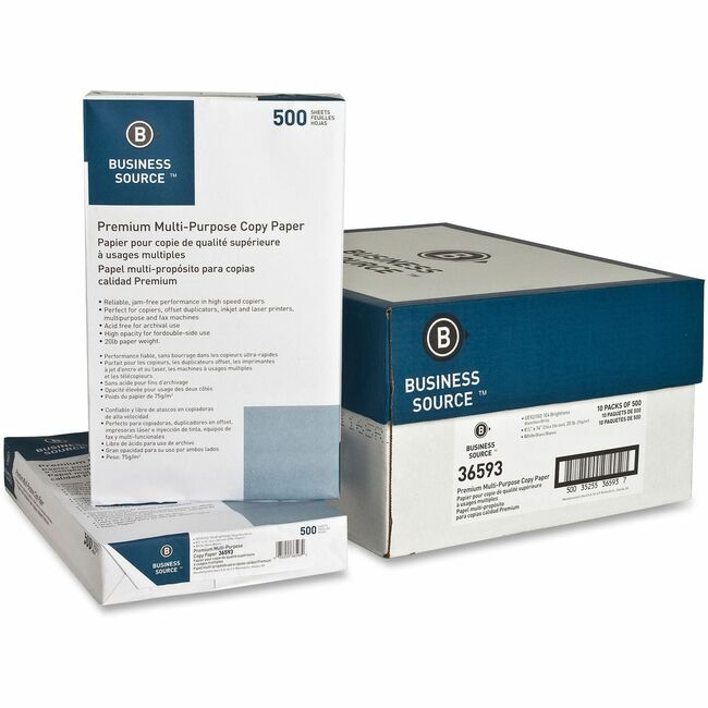 Business Source Premium Multipurpose Copy Paper - White