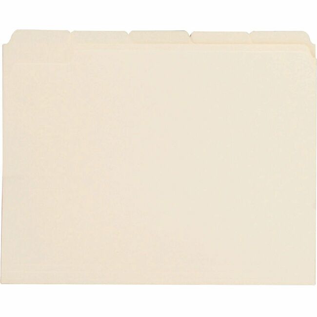 Business Source 1/5 Tab Cut Letter Recycled Top Tab File Folder