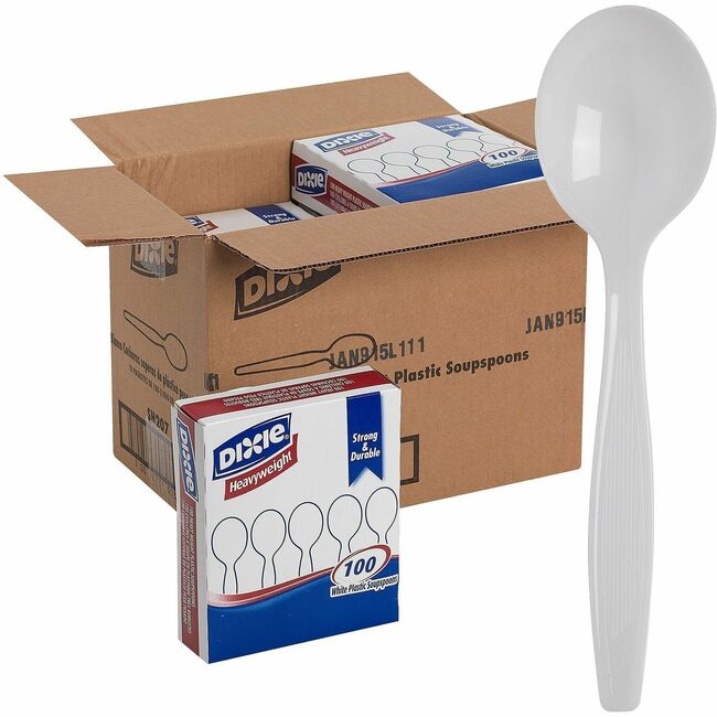 Dixie Heavyweight Dispoable Soup Spoons Grab-N-Go by GP Pro