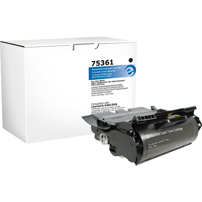 Elite Image Remanufactured High Yield Laser Toner Cartridge 64015HA - Black - 1 Each