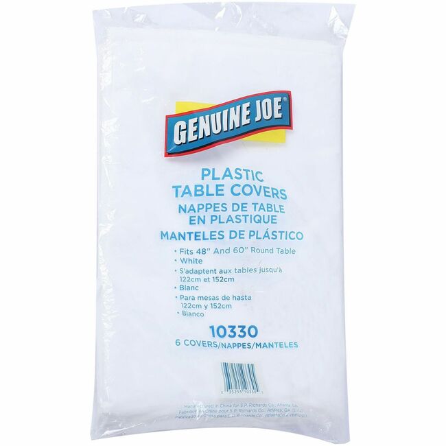Genuine Joe Plastic Round Tablecovers