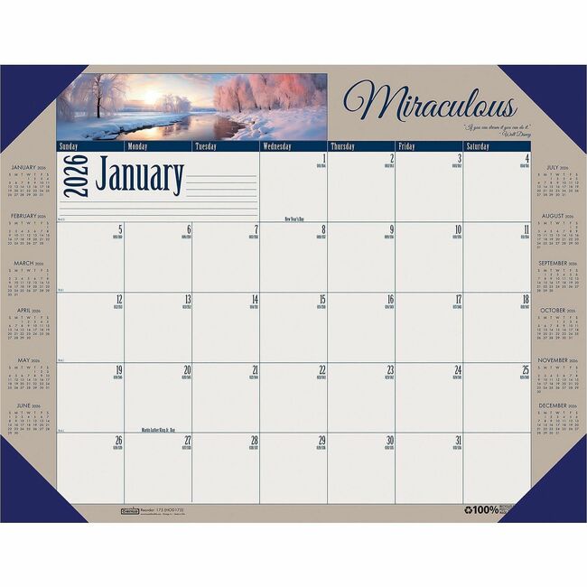 House of Doolittle Earthscapes Motivational Desk Pad