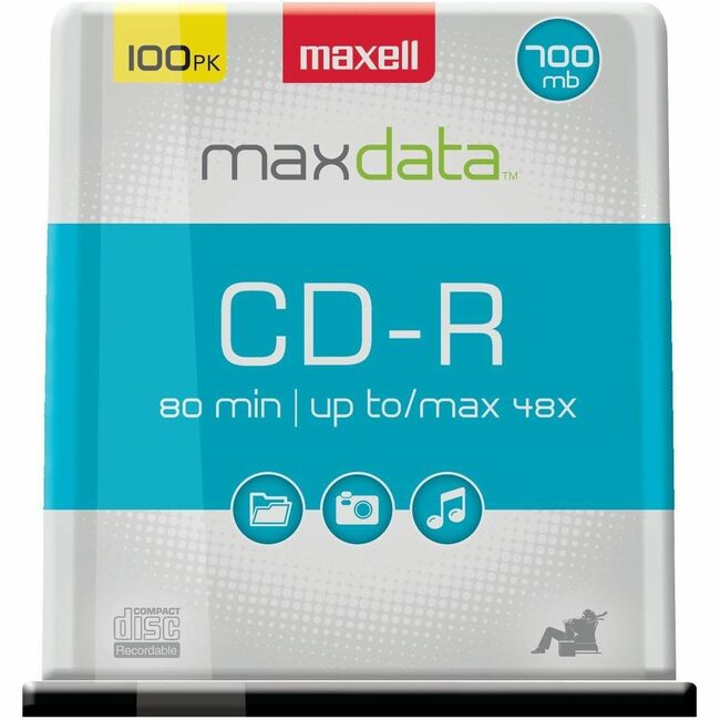 Maxell CD-R700 CD Recordable Media - CD-R - 48x - 700 MB - 100 Pack