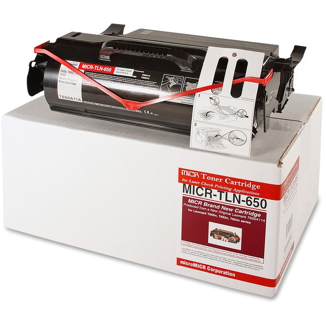 microMICR MICR Laser Toner Cartridge T650A11A - Black - 1 Each