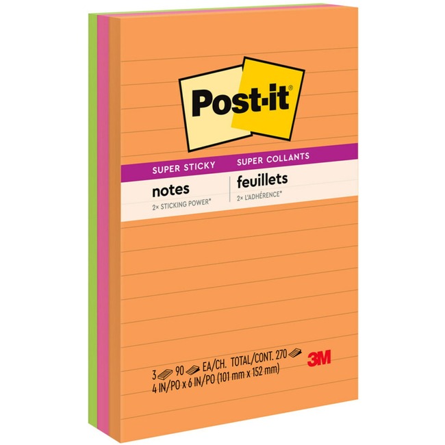 Post-it&reg; Super Sticky Notes - Energy Boost Color Collection