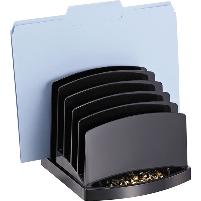 Officemate 2200 Series Incline Sorter, 6 Compartments, Black