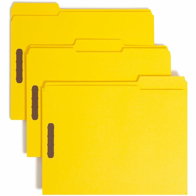 Smead Colored 1/3 Tab Cut Letter Recycled Fastener Folder
