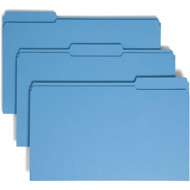 Smead Colored 1/3 Tab Cut Legal Recycled Top Tab File Folder