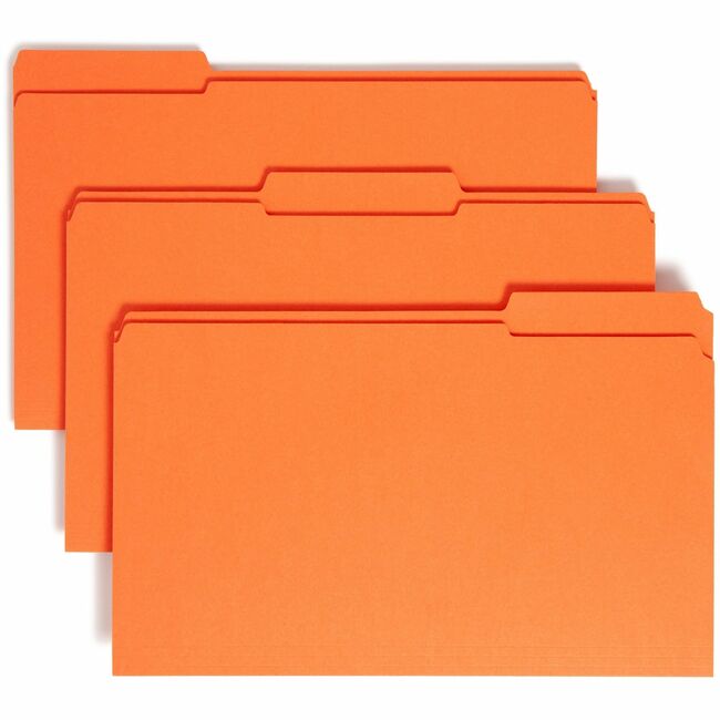 Smead Colored 1/3 Tab Cut Legal Recycled Top Tab File Folder