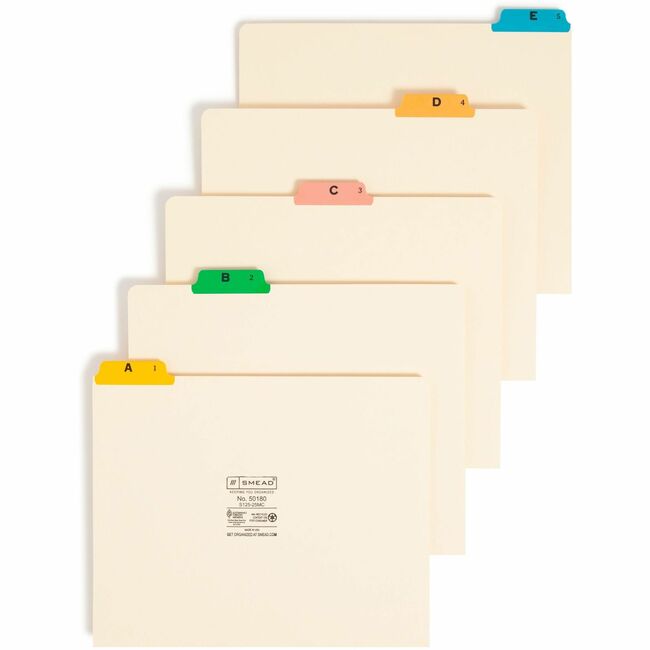 Smead Filing Guides with Alphabetic Indexing