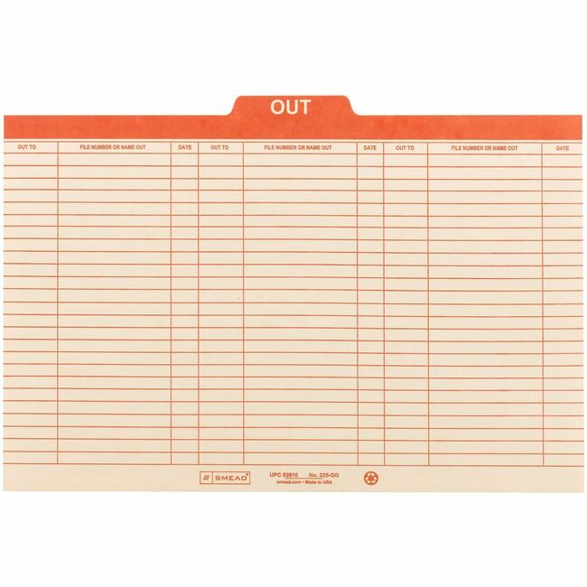 Smead 1/5 Tab Cut Legal Recycled Top Tab File Folder