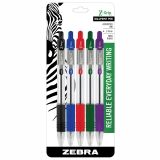 Z-Grip Ballpoint Retractable Pen, 1.0mm, Assorted, 5-Pack