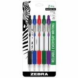 Z-Grip Ballpoint Retractable Pen, 1.0mm, Assorted, 5 Per Pack, 6 Packs