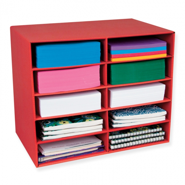 10-Shelf Organizer, Red, 17