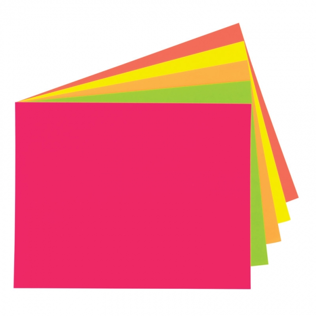 Poster Board, 5 Assorted Colors, Neon, 11