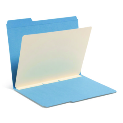 Self-Adhesive Folder Dividers for Top/End Tab Folders, Punched for Two-Prong Fasteners, Letter Size, Manila, 100/Box